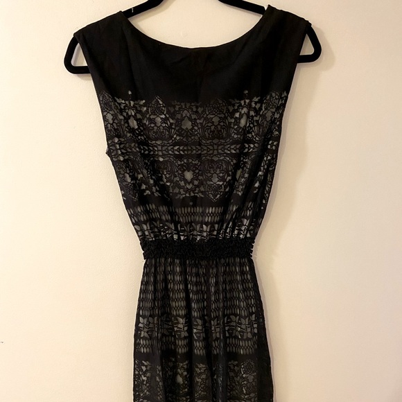 MAX STUDIO stretchy dress with burnout overlay - Picture 5 of 5